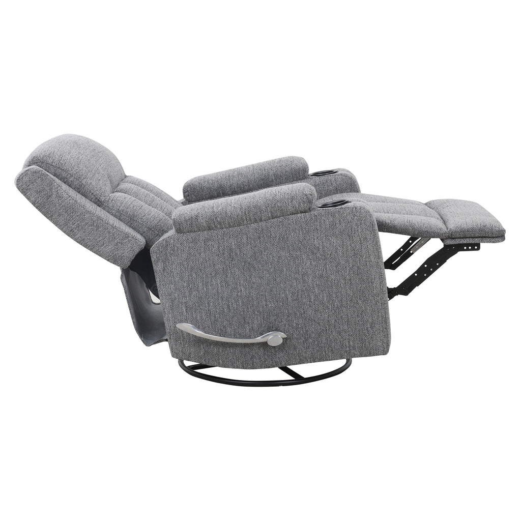 Swivel Glider Recliner with Cup Holders