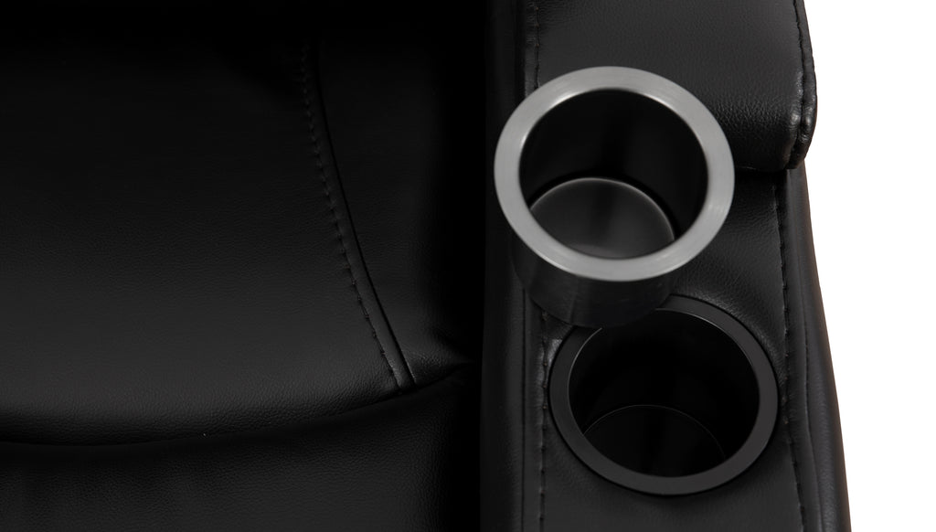 Swivel Glider Recliner with Cup Holders - Leather Match