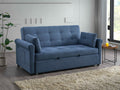 Slate Blue Convertible Sofa Bed - 64 Inch