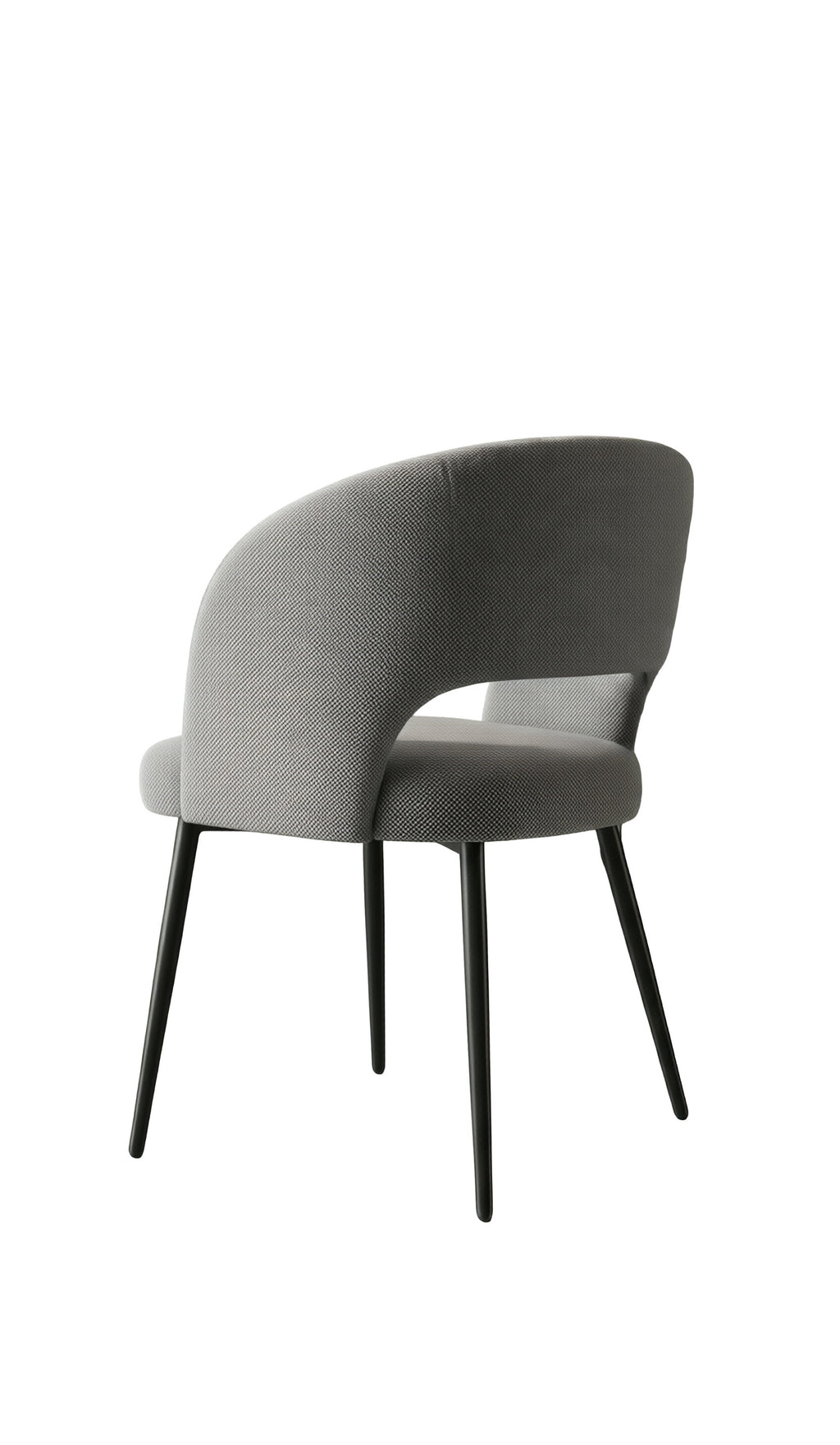 5-Piece Midnight Black Round Dining Set - Grey - image 3