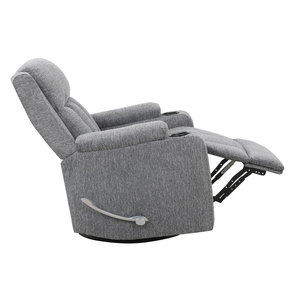 Swivel Glider Recliner with Cup Holders