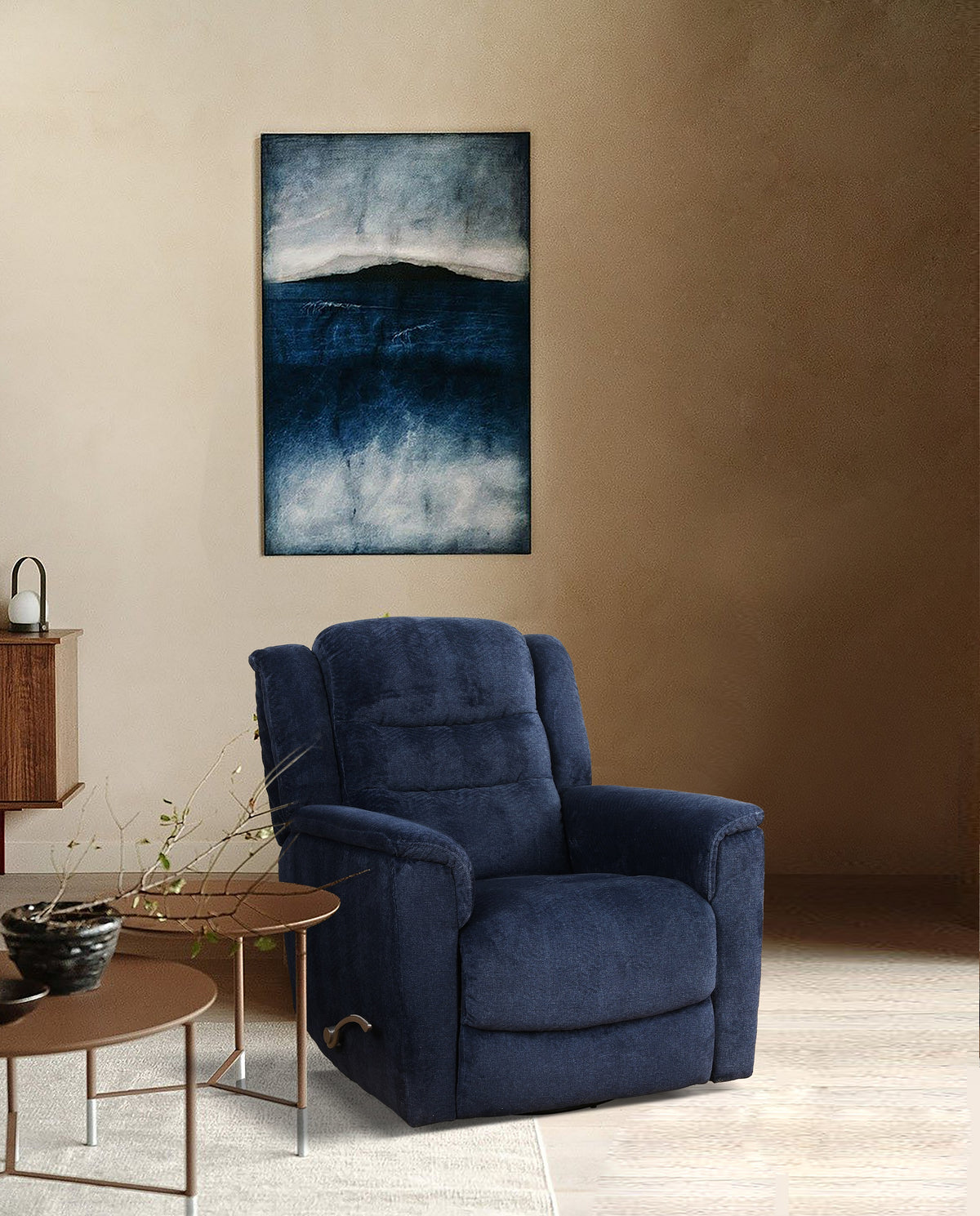 Plush Fabric Recliner