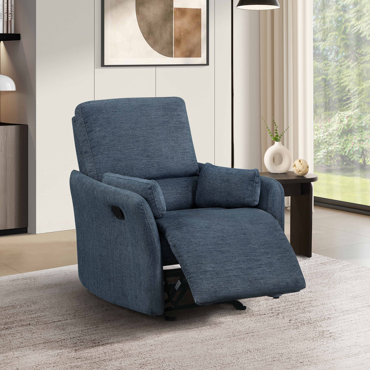 Soft-Touch Fabric Recliner Chair