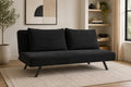 Black Corduroy Split-Back Sofa Bed