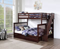Mission Twin over Double Bunk Bed with Reversible Staircase
