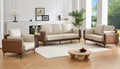 Two-Tone Cream & Mocha Sofa Set