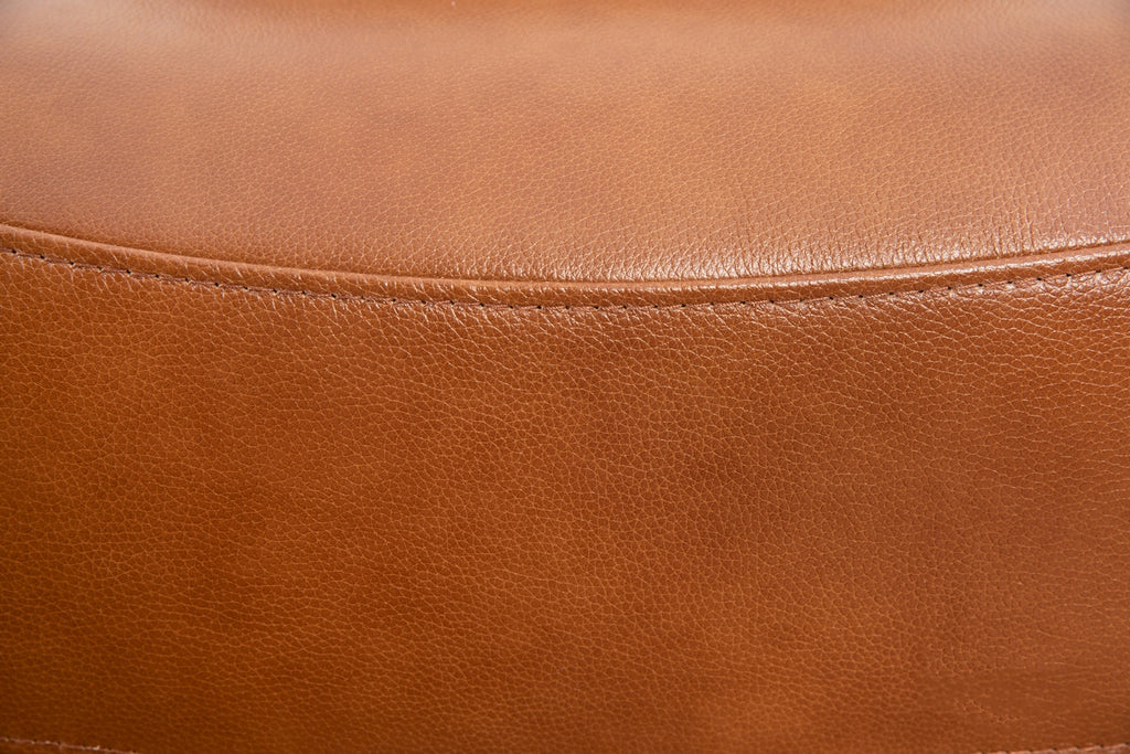 Diamond-Stitched Swivel Glider Recliner - Leather Match