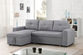 Grey Reversible Storage Sofa Bed Sectional