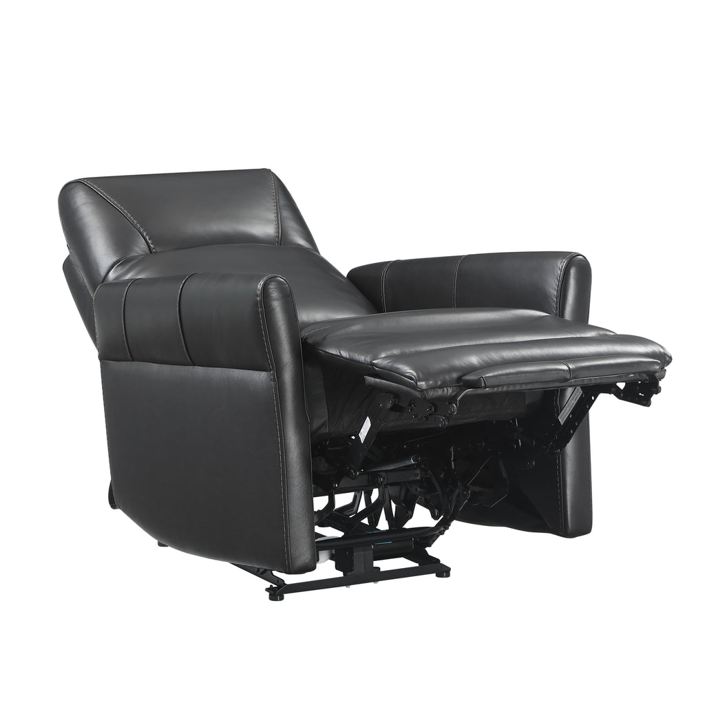 Dual Power Recliner with Power Headrest - Leather Match