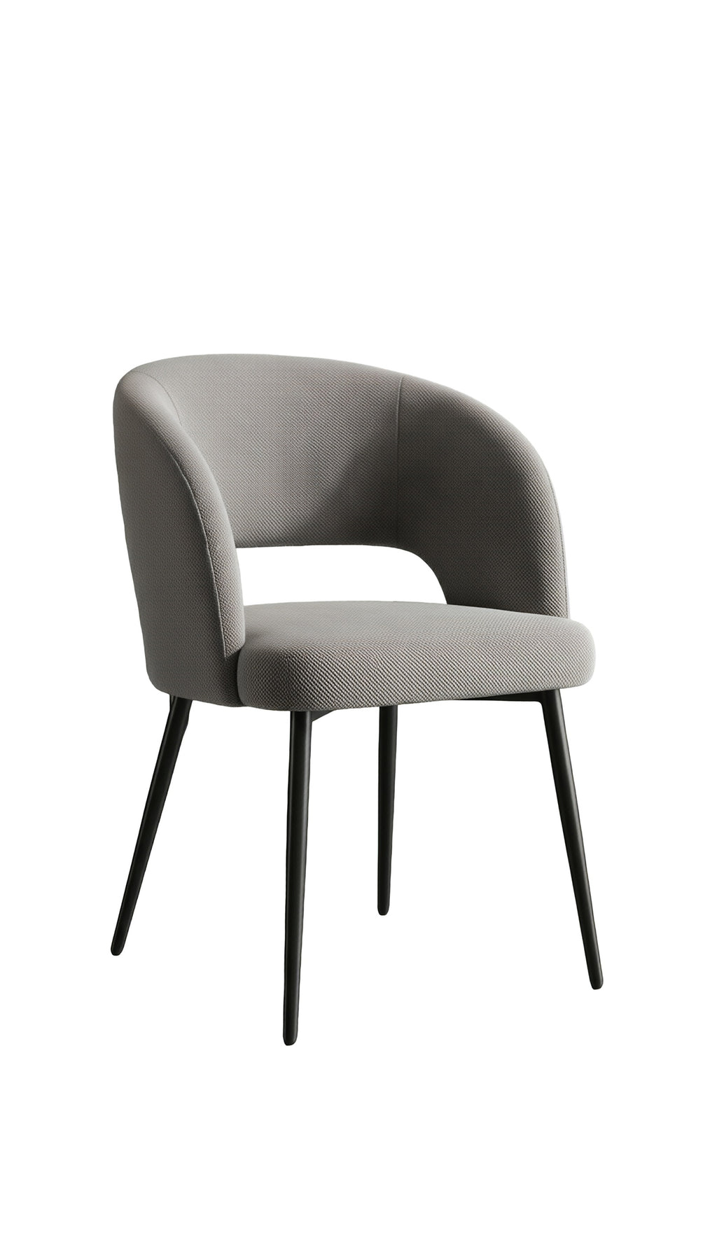 5-Piece Midnight Black Round Dining Set - Grey - image 2