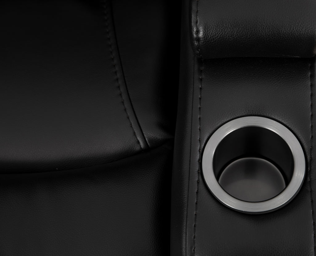 Swivel Glider Recliner with Cup Holders - Leather Match