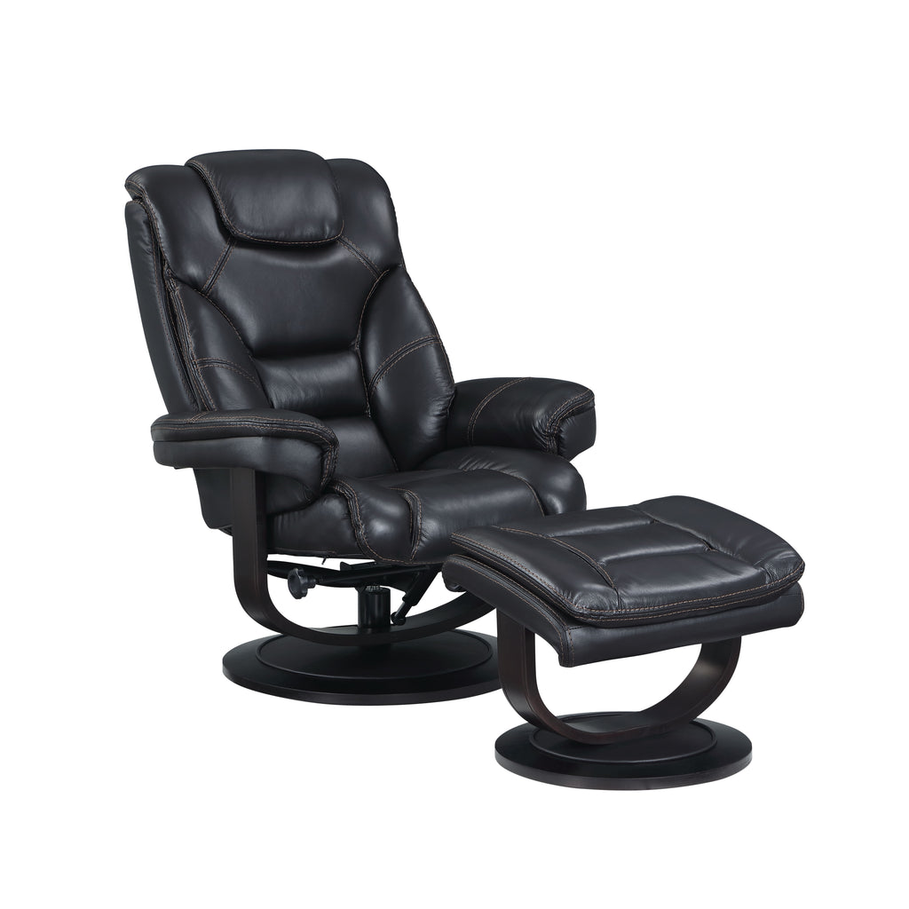 Scandinavian Swivel Recliner with Ottoman