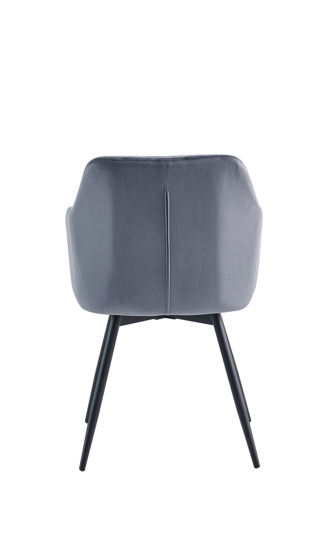 7-Piece White Sintered-Stone Dining Set - Dark Grey Velvet - image 3