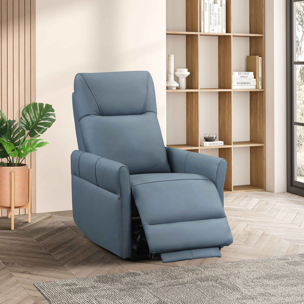 Dual Power Recliner with Power Headrest - Leather Match