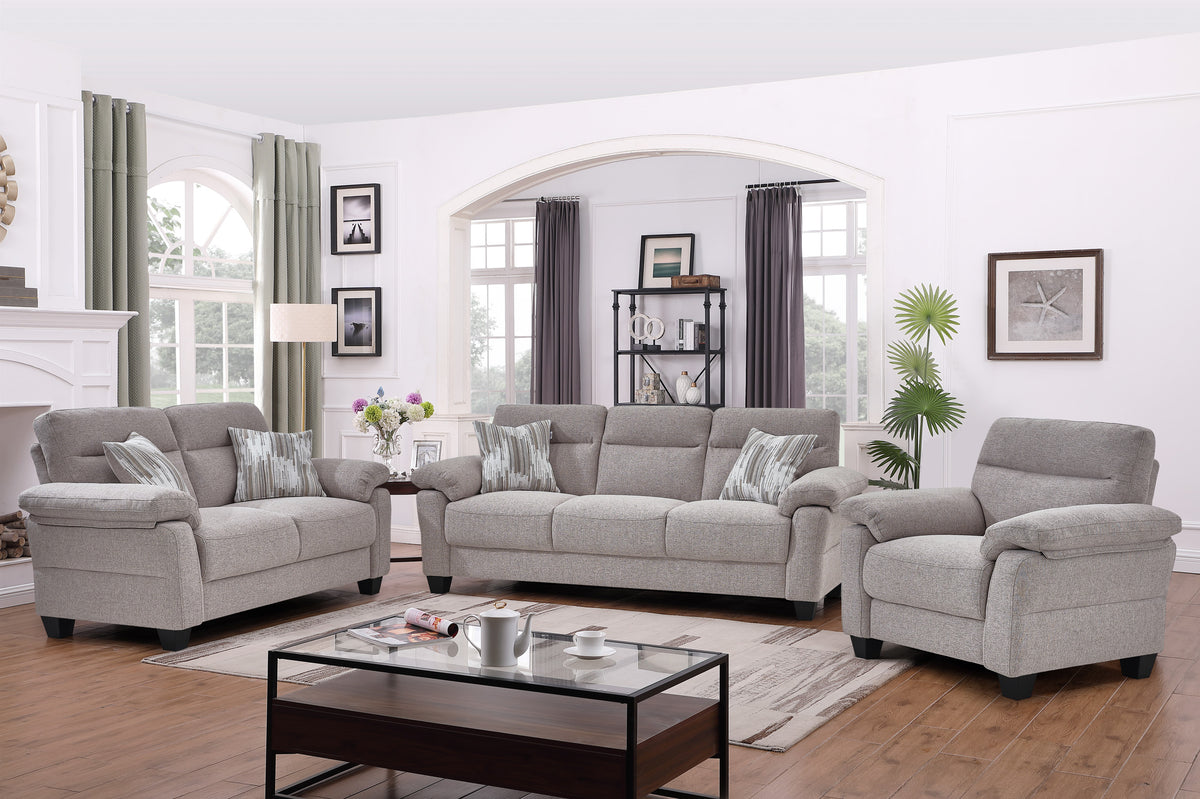 Pillow-Top Arm Sofa Set with Accent Pillows