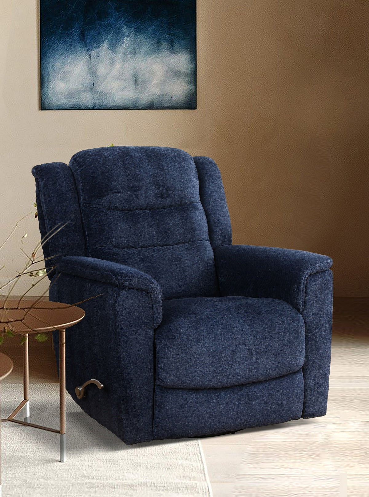 Plush Fabric Recliner