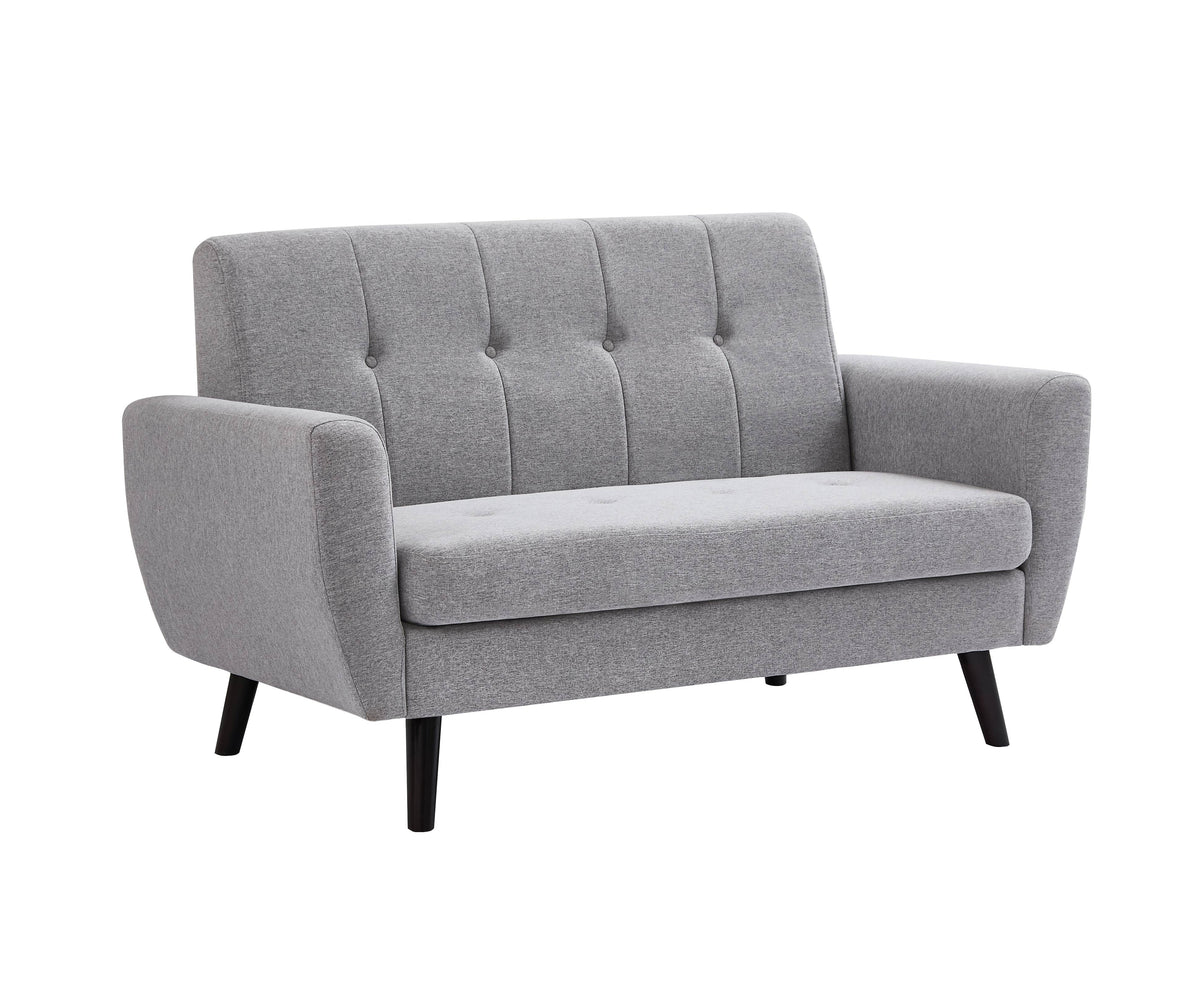Light Grey Tufted Mid-Century Sofa Set