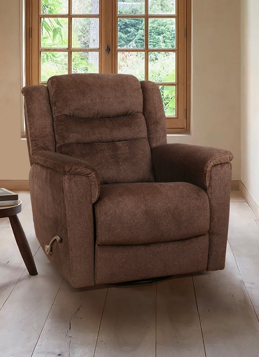 Plush Fabric Recliner