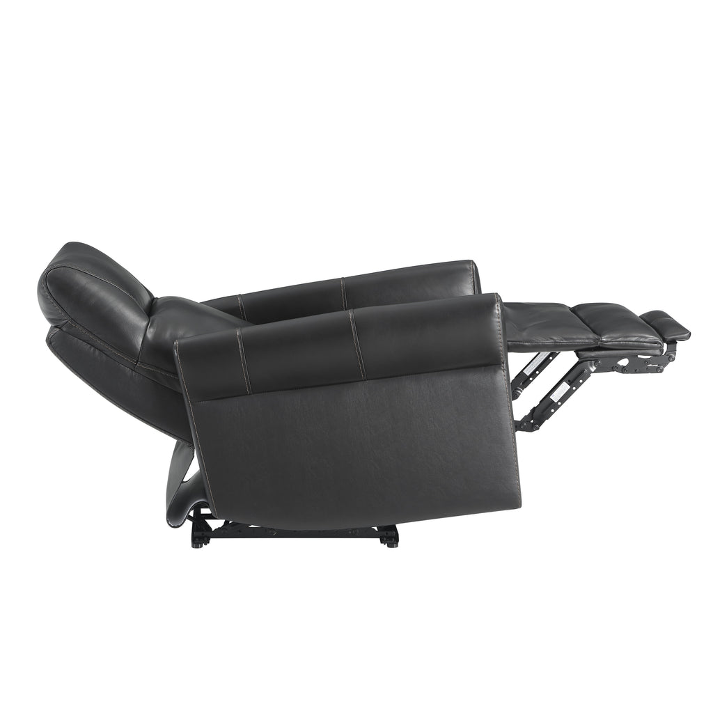 Dual Power Recliner with Power Headrest - Leather Match