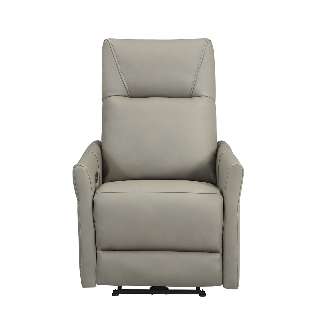 Dual Power Recliner with Power Headrest - Leather Match