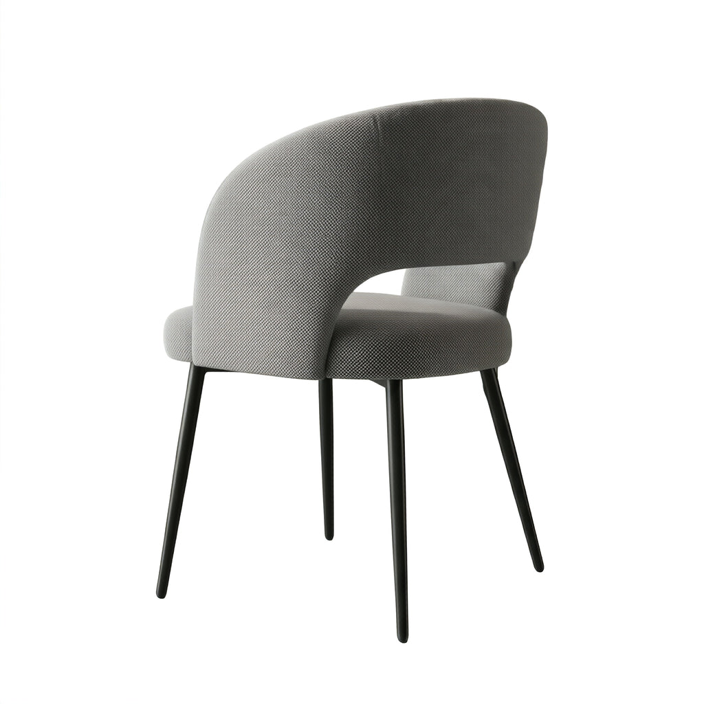 7-Piece Midnight Black Oval Dining Set - Grey - image 5
