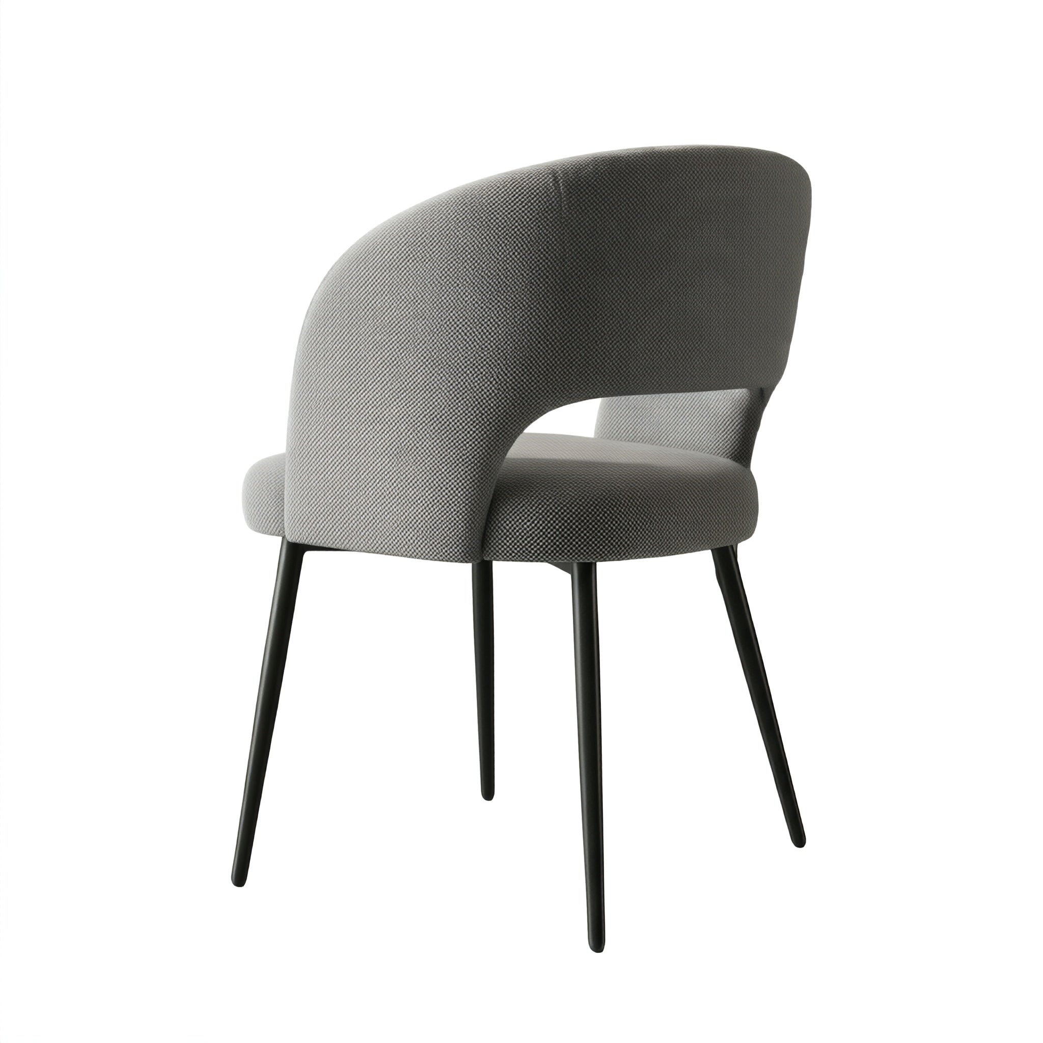 7-Piece Midnight Black Oval Dining Set - Grey - image 5