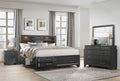 Ava Grey Storage Platform Bed