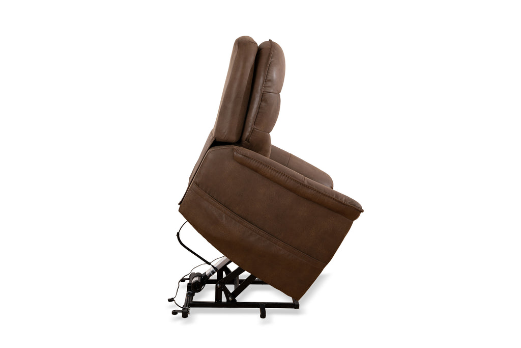 Power Lift Chair - Brown Leather Match