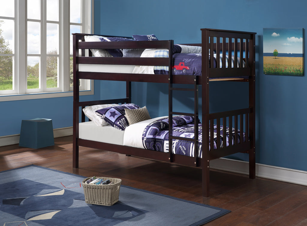 Mission Twin over Twin Bunk Bed - Converts to Two Beds
