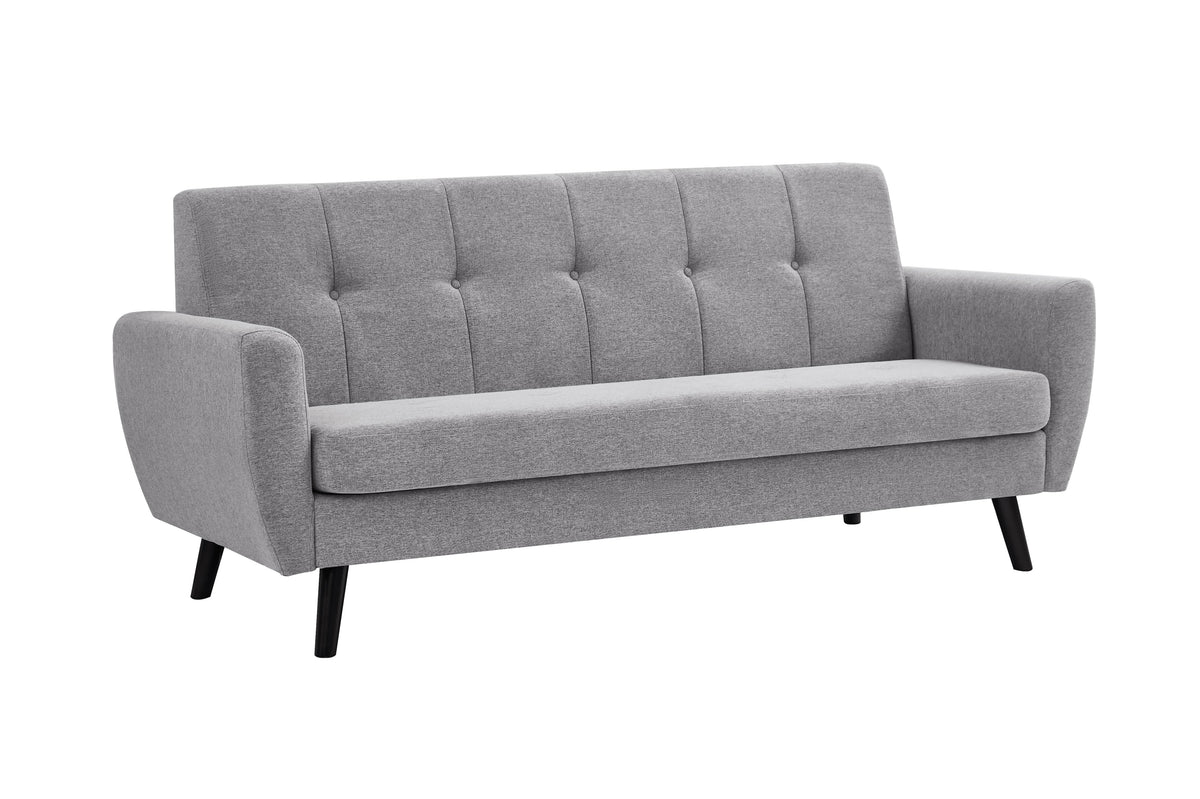 Light Grey Tufted Mid-Century Sofa Set