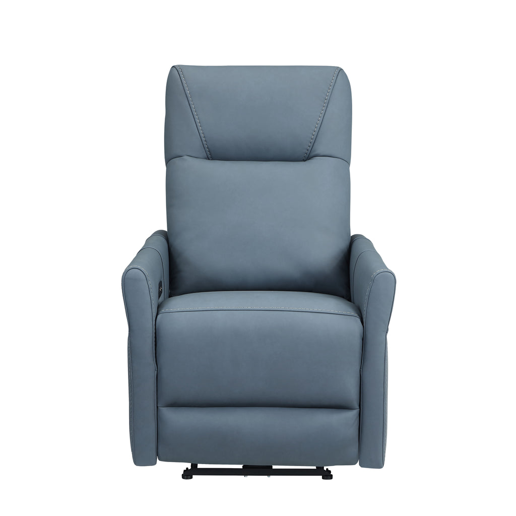 Dual Power Recliner with Power Headrest - Leather Match