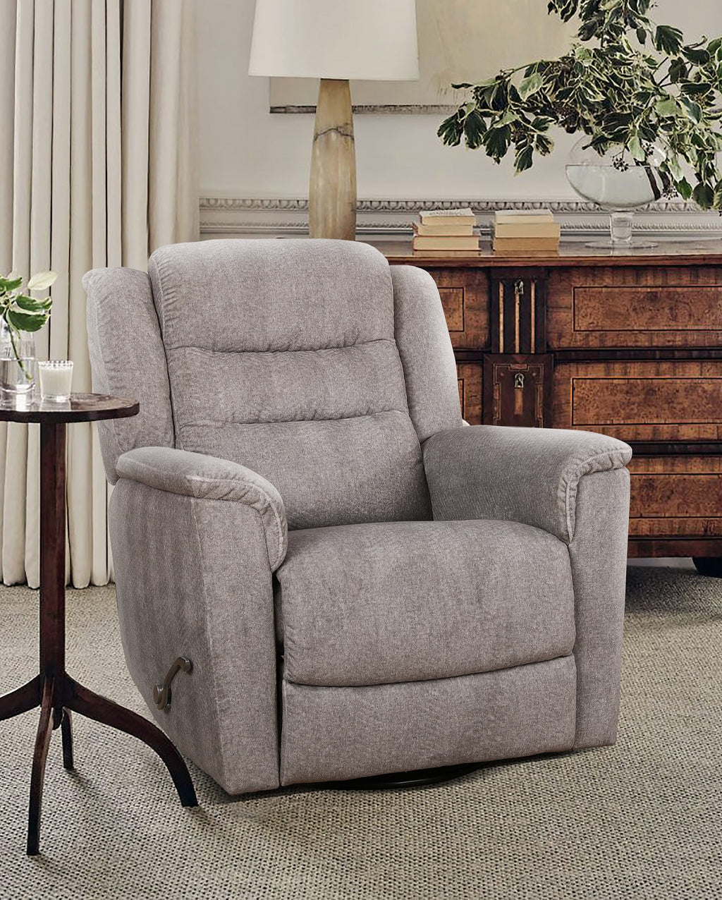 Plush Fabric Recliner