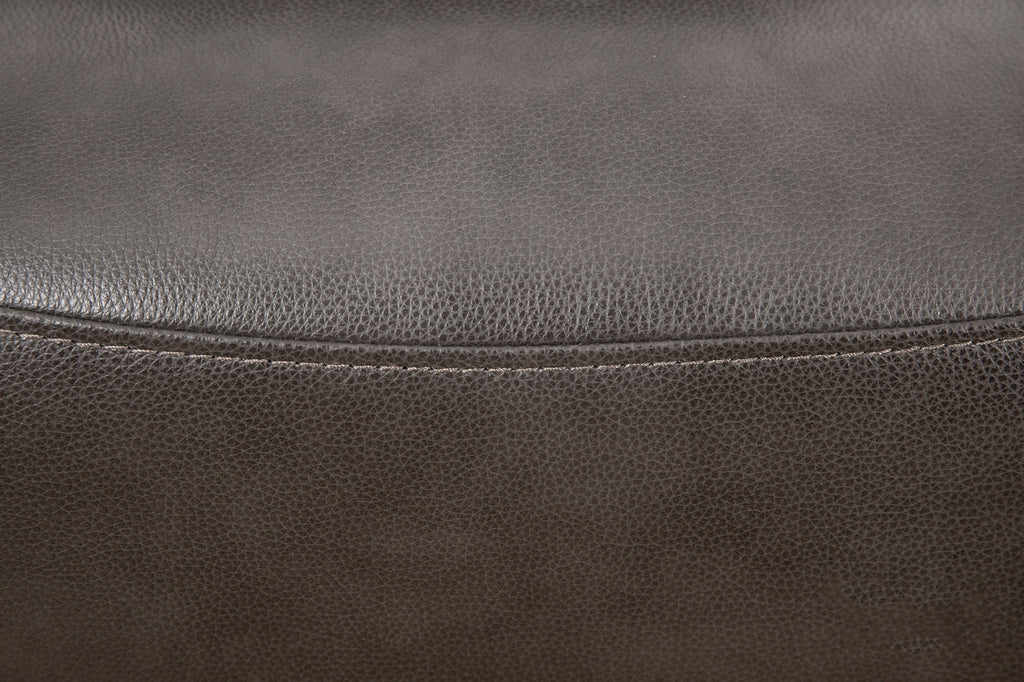 Diamond-Stitched Swivel Glider Recliner - Leather Match