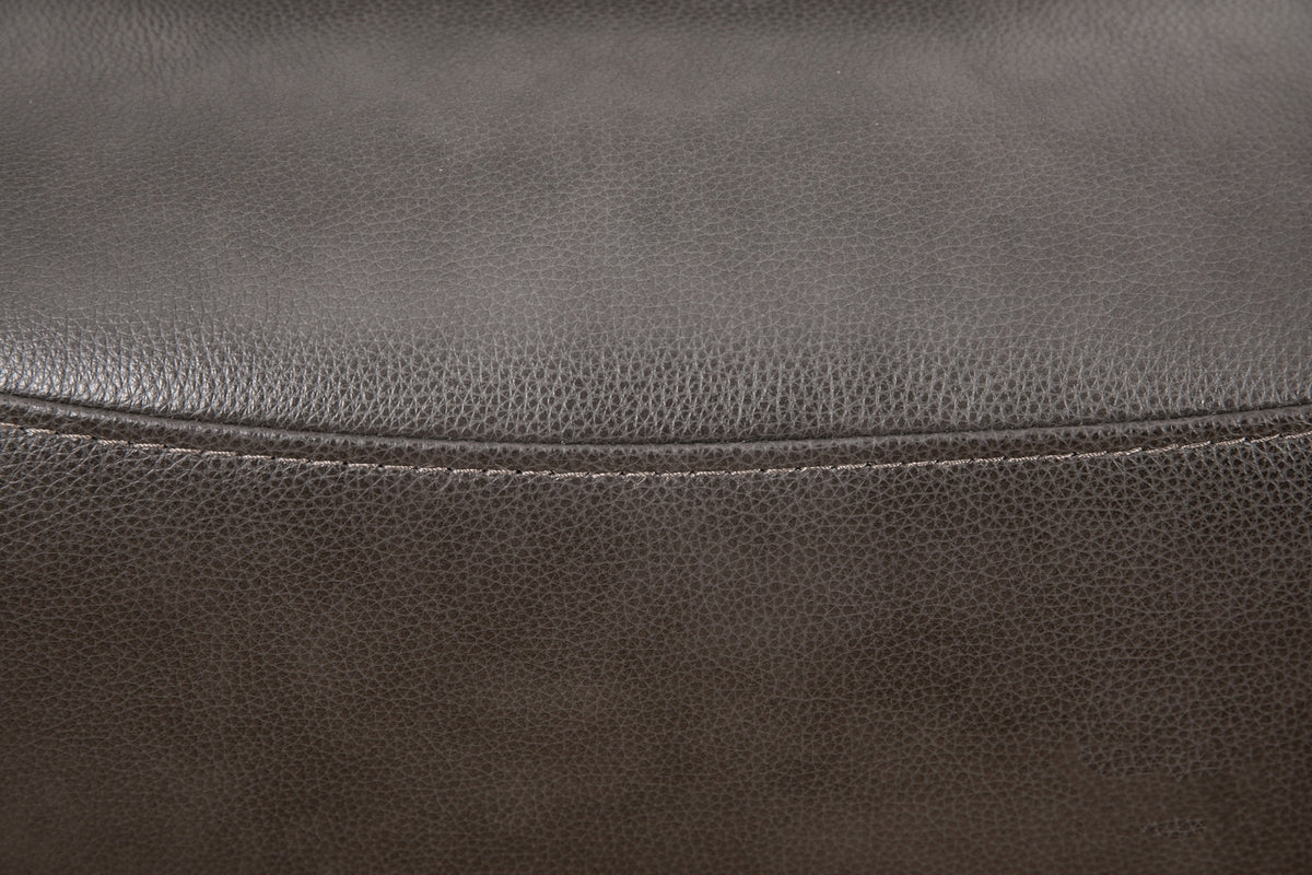 Diamond-Stitched Swivel Glider Recliner - Leather Match