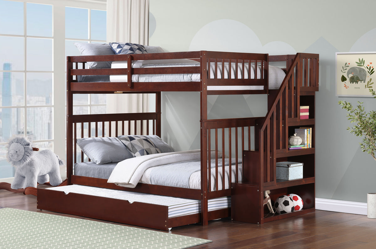 Mission Double over Double Bunk Bed with Reversible Staircase