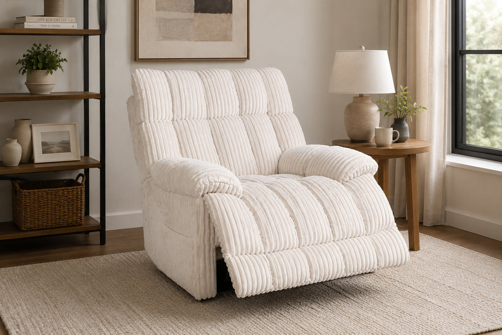Dual Power Recliner with Bluetooth Speakers & Power Lumbar