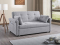 Cloud Grey Convertible Sofa Bed with USB Charging