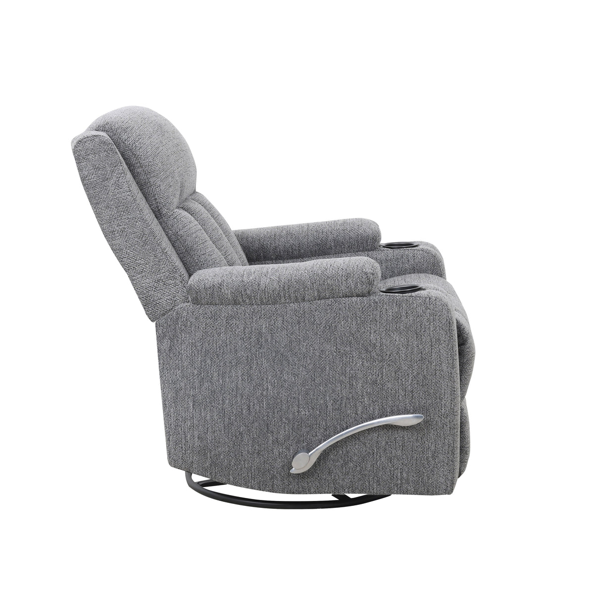Swivel Glider Recliner with Cup Holders