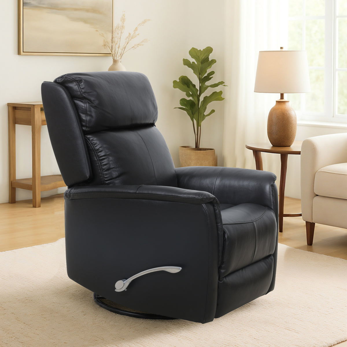 Glider Rocker Recliner - Top-Grain Leather Match