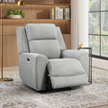 Grey Fabric Power Recliner with USB