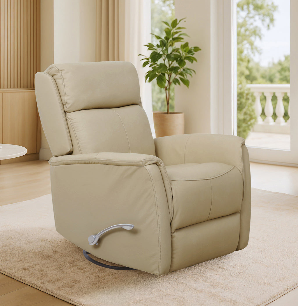 Glider Rocker Recliner - Top-Grain Leather Match