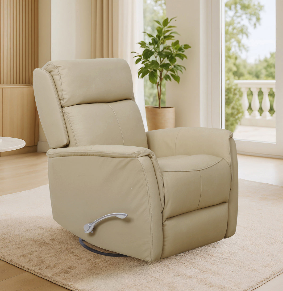 Glider Rocker Recliner - Top-Grain Leather Match
