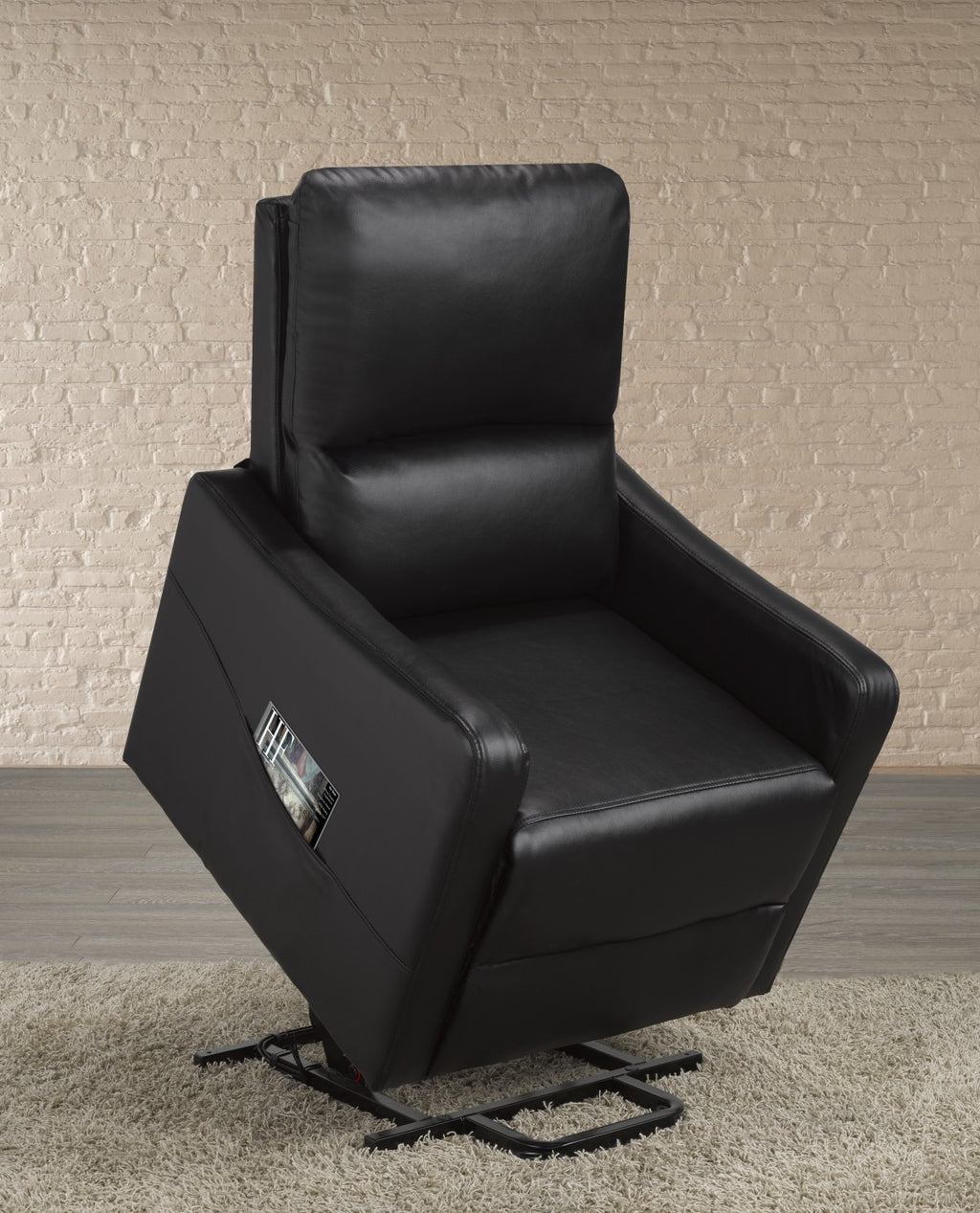 Power lift recliner chair model 8149 in black