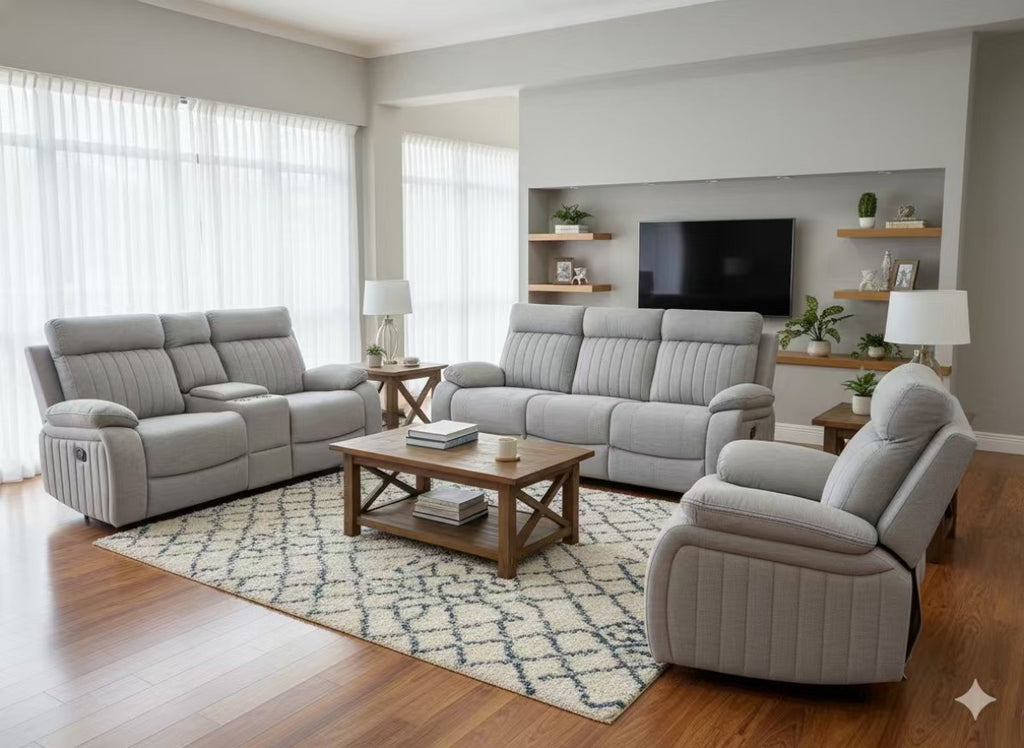 Elyse reclining loveseat in stone