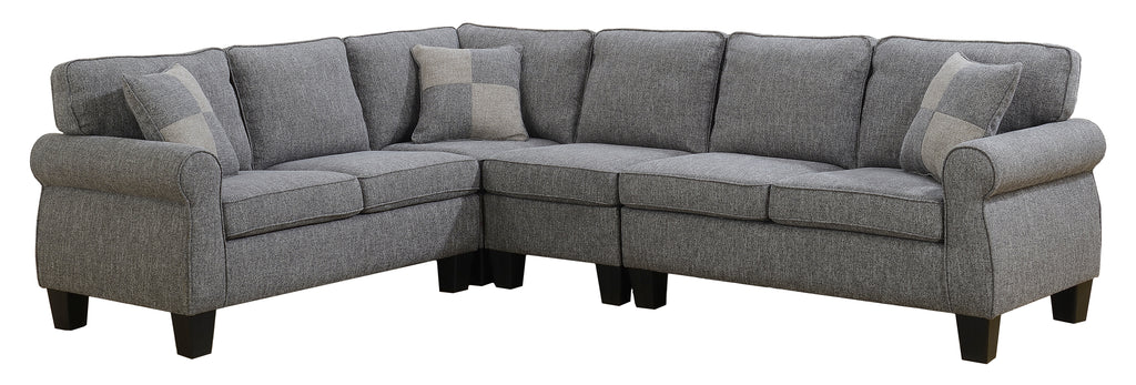 Victoria sectional sofa in grey