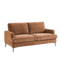 Contemporary 3-Seater Sofa - Terracotta