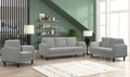 Modern Rounded-Arm Sofa Set