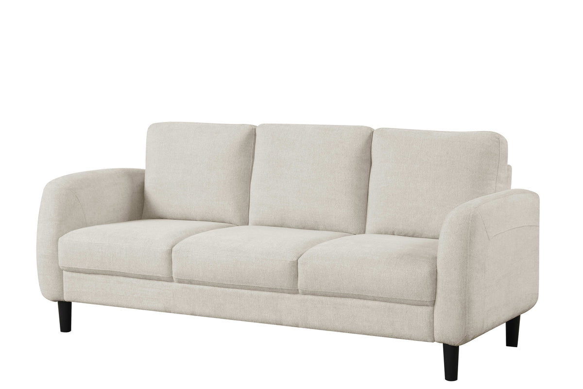 Modern Rounded-Arm Sofa Set