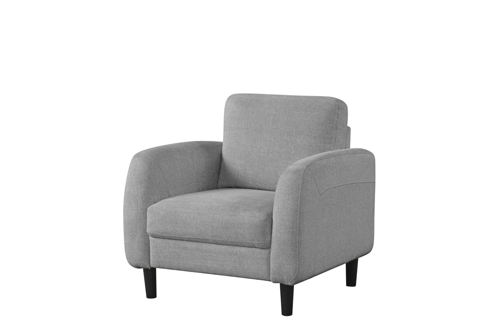 Modern Rounded-Arm Sofa Set