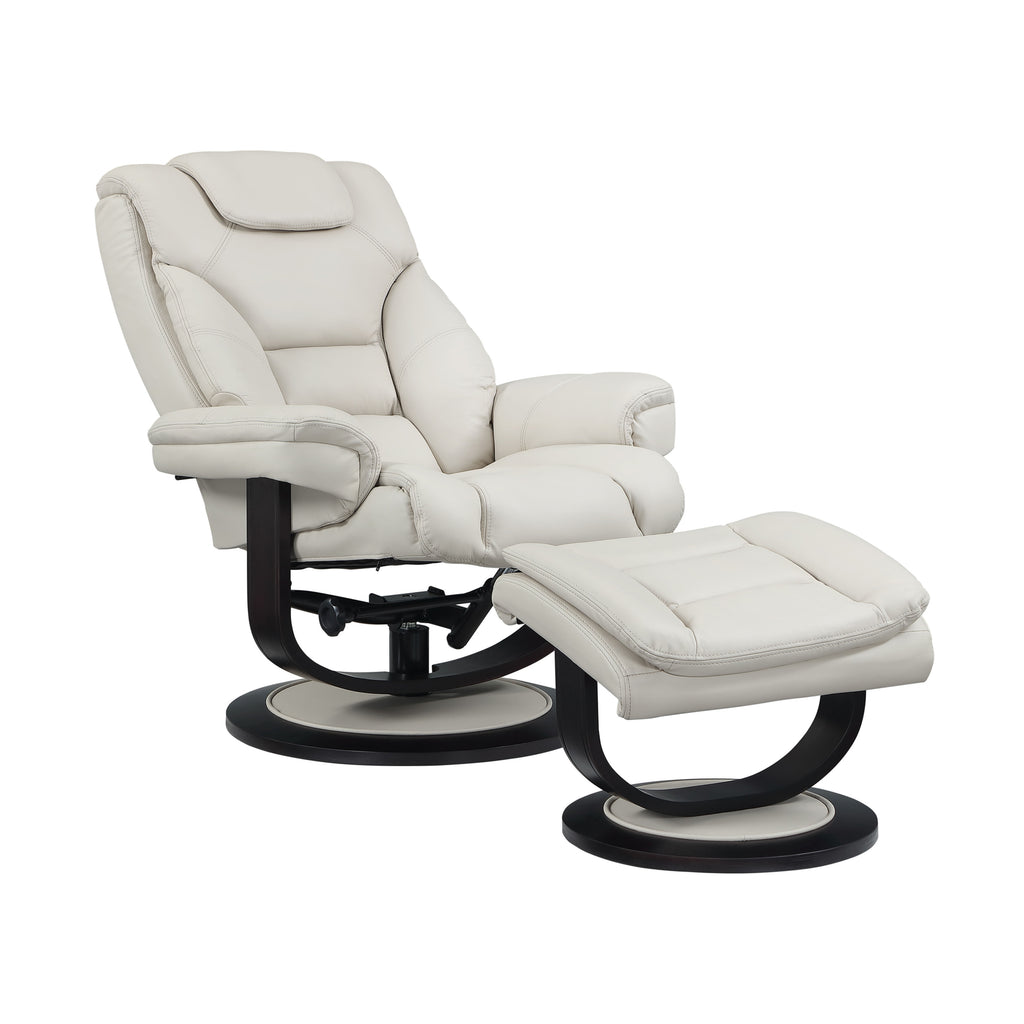 Scandinavian Swivel Recliner with Ottoman